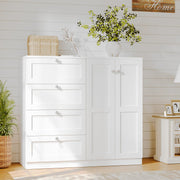 Armoire Wardrobe Closet with 4 Drawers & 2 Doors