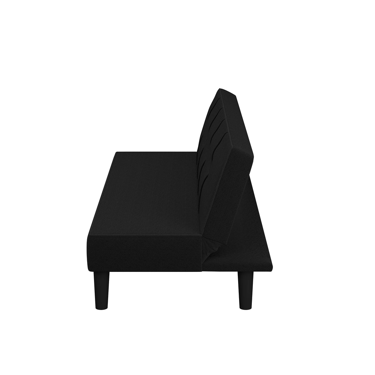 Serta Futon Twin Sofa Bed, Smaller, Black