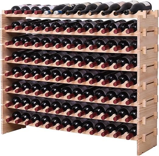 Wood Stackable Modular Wine Rack
