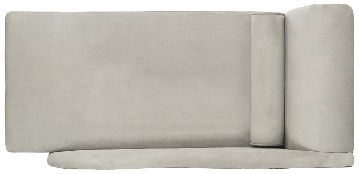 Grey Velvet Chaise Lounge