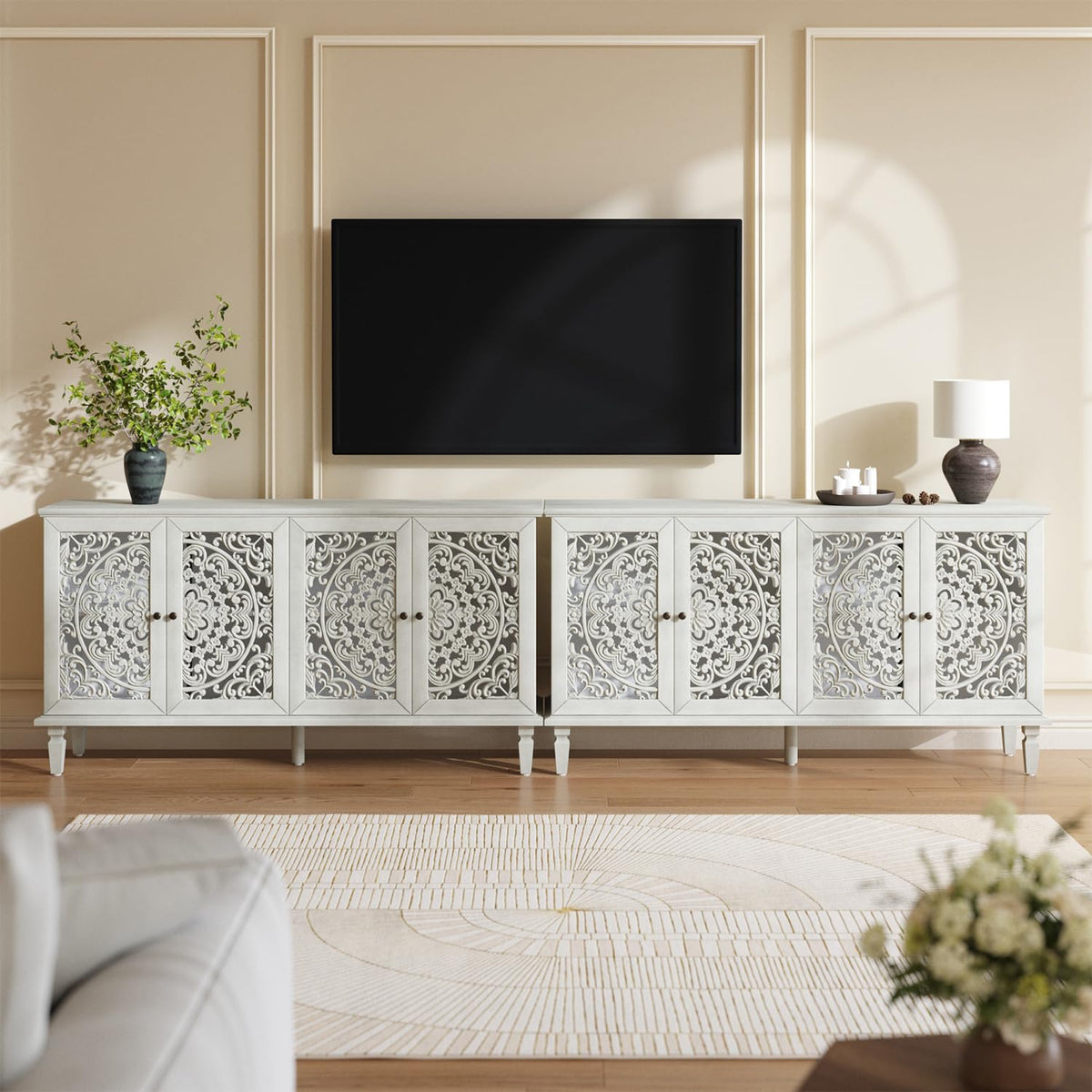 WILSHINE 60" Sideboard Buffet Cabinet with Storage Accent Cabinet Credenza
