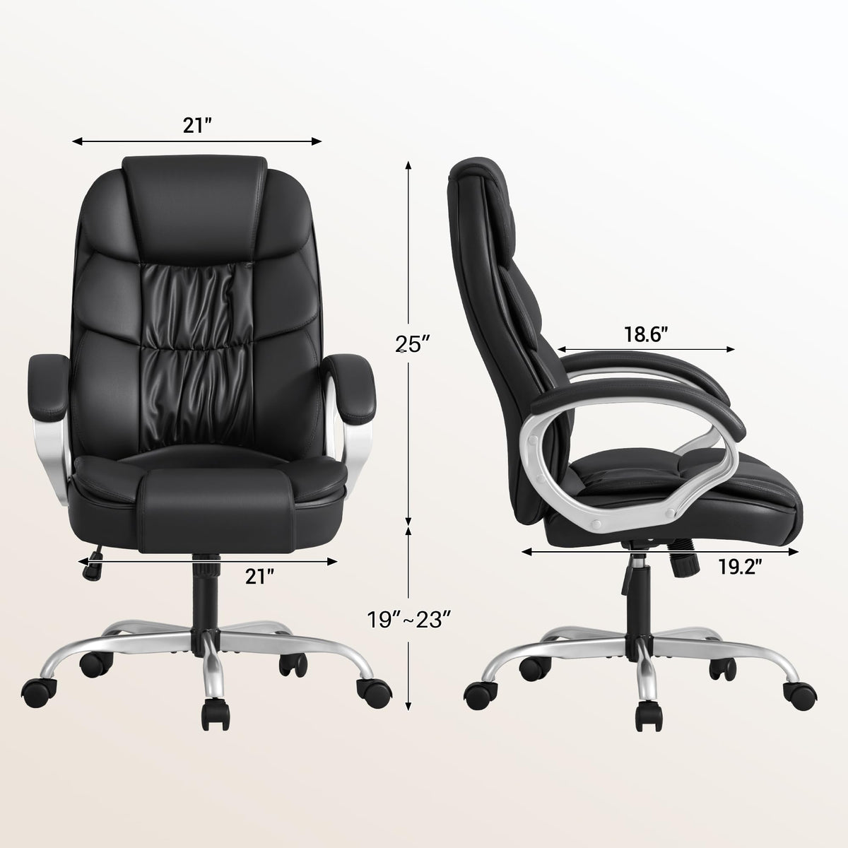 High-Back PU Leather Office Chair