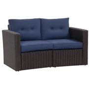 2-Piece Patio Wicker Corner Sofa Set