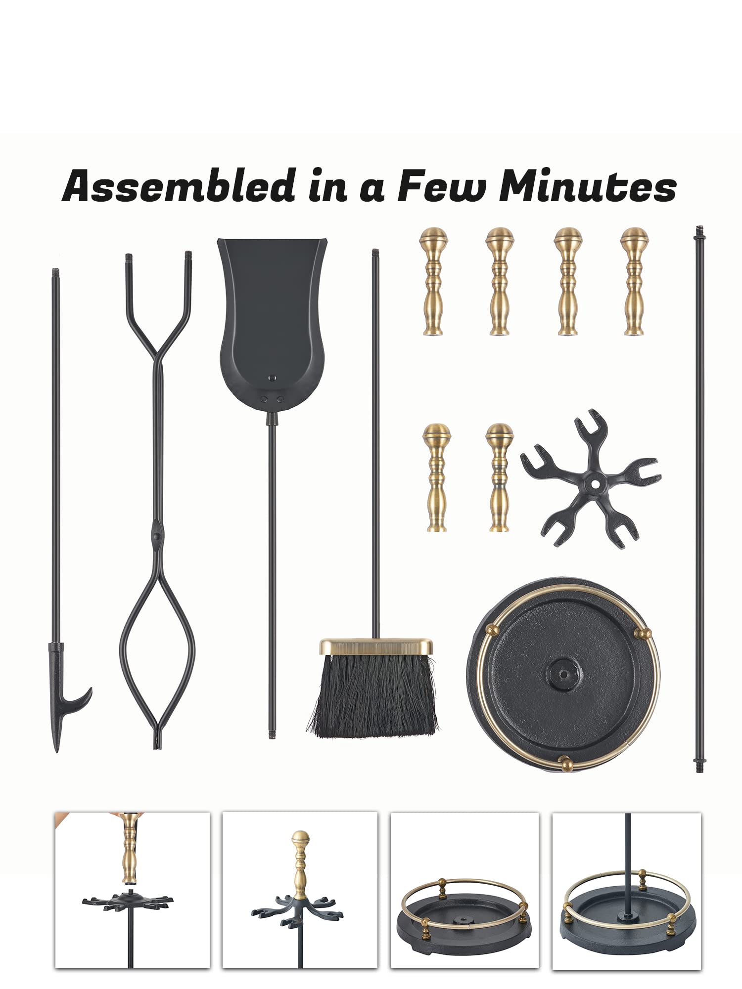 5-Piece Fireplace Tool Set