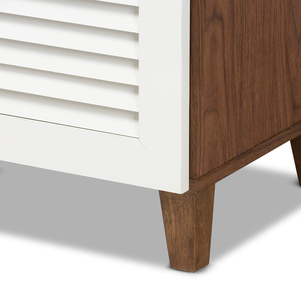 Baxton Studio Shoe Cabinets, White/Walnut