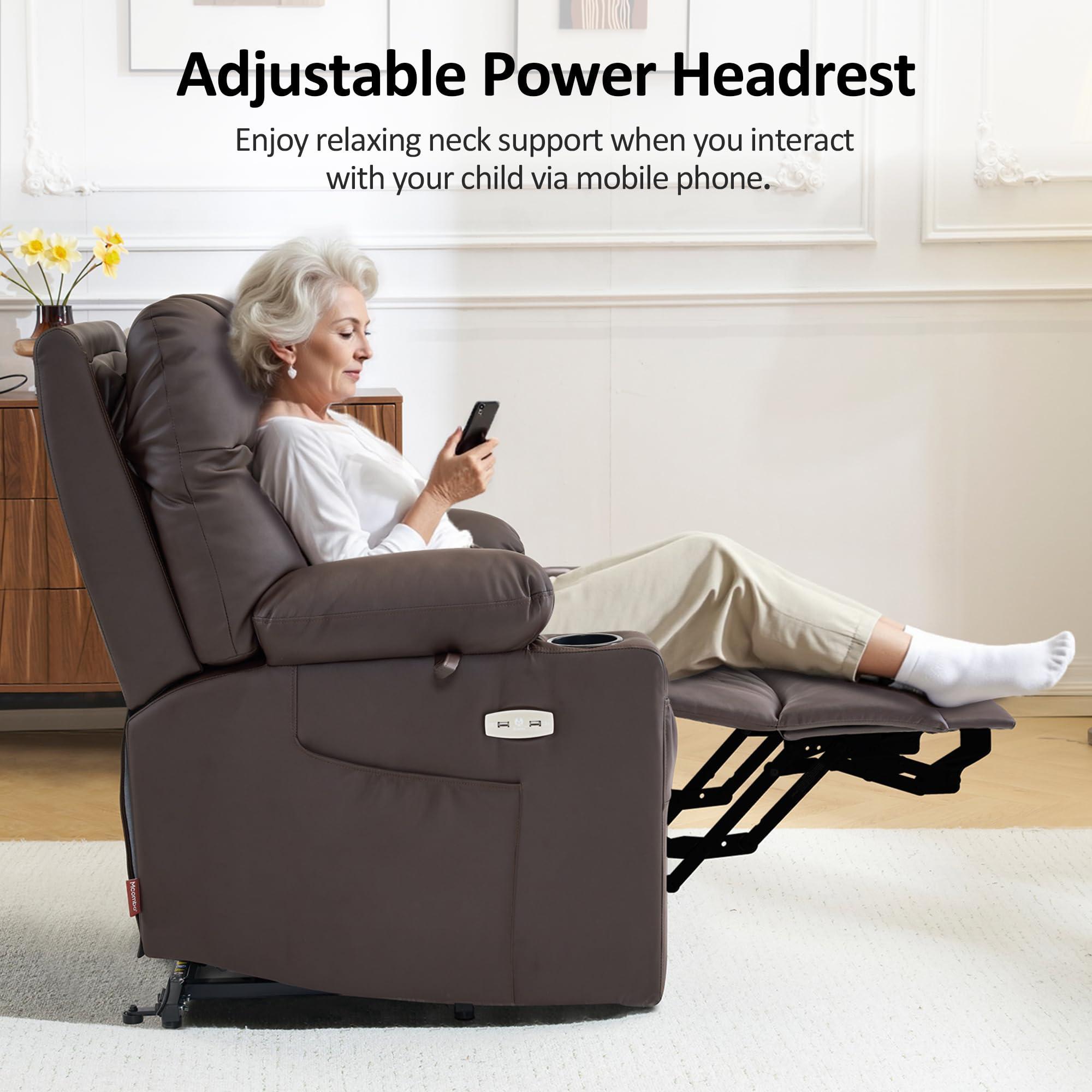 Power Lift Recliner Chair with Massage & Dual Heating