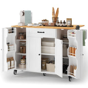 White Drop Leaf Kitchen Island