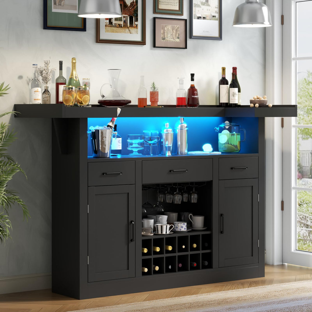 LED Wine Bar Cabinet