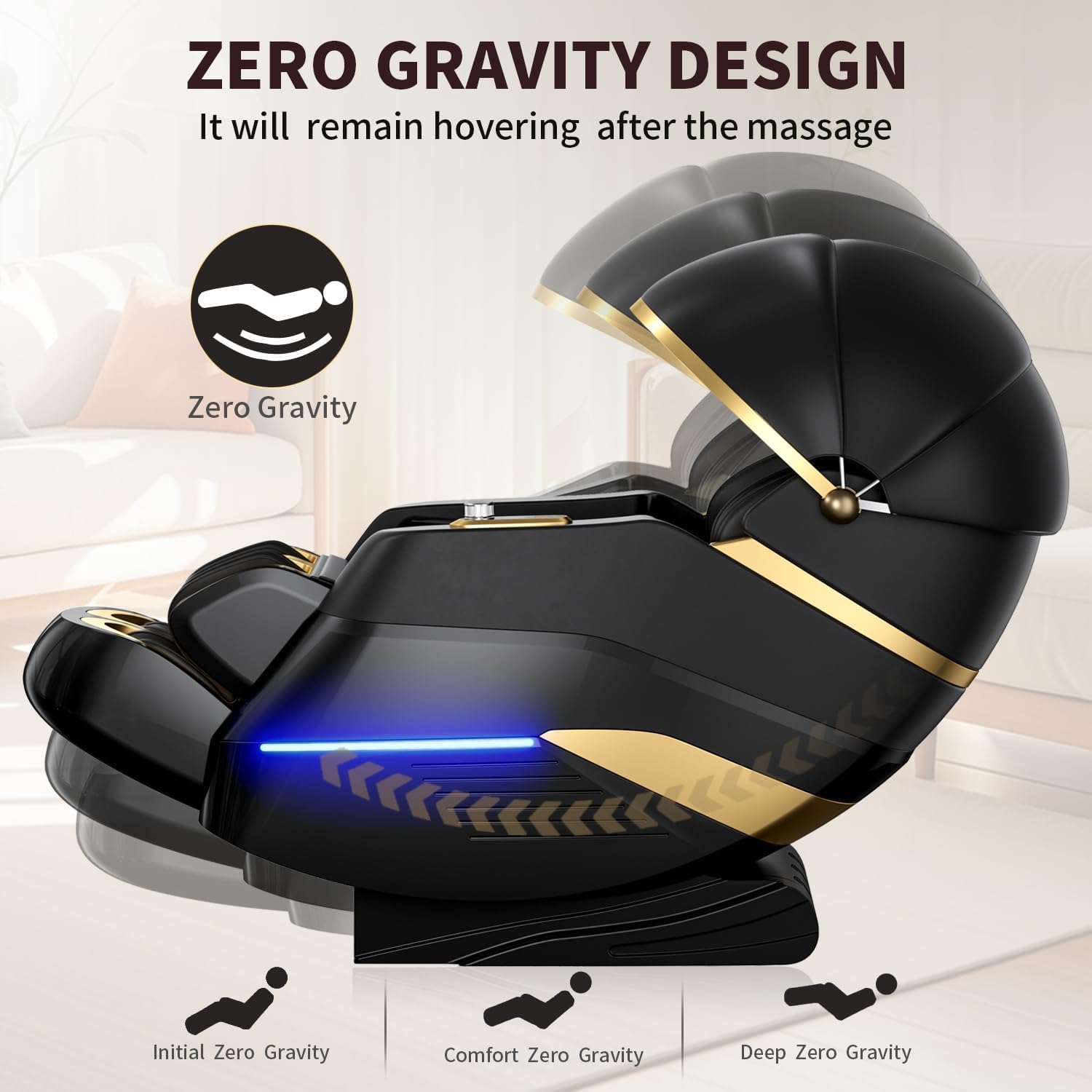 2026 Upgrade Massage Chair sleeping pod Full Body,Zero Gravity 3D SL-Track Shiatsu Massage Recliner Chair Built-in Heat System Airbag Massage with Body Scan, Deep Yoga Stretch, Foot And Back massage