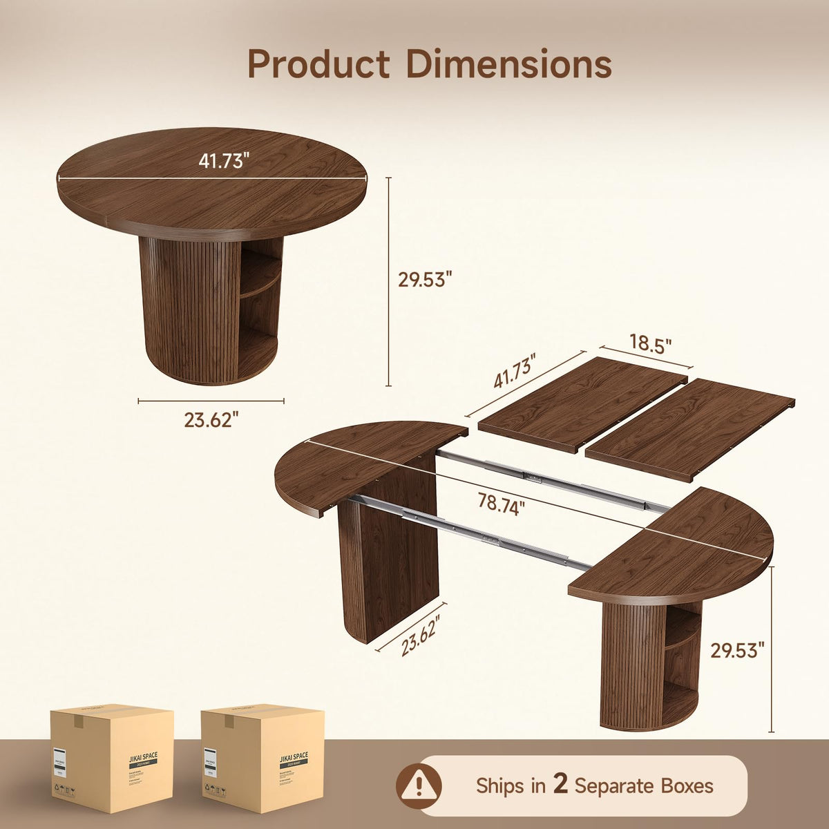 Extendable Walnut Dining Table