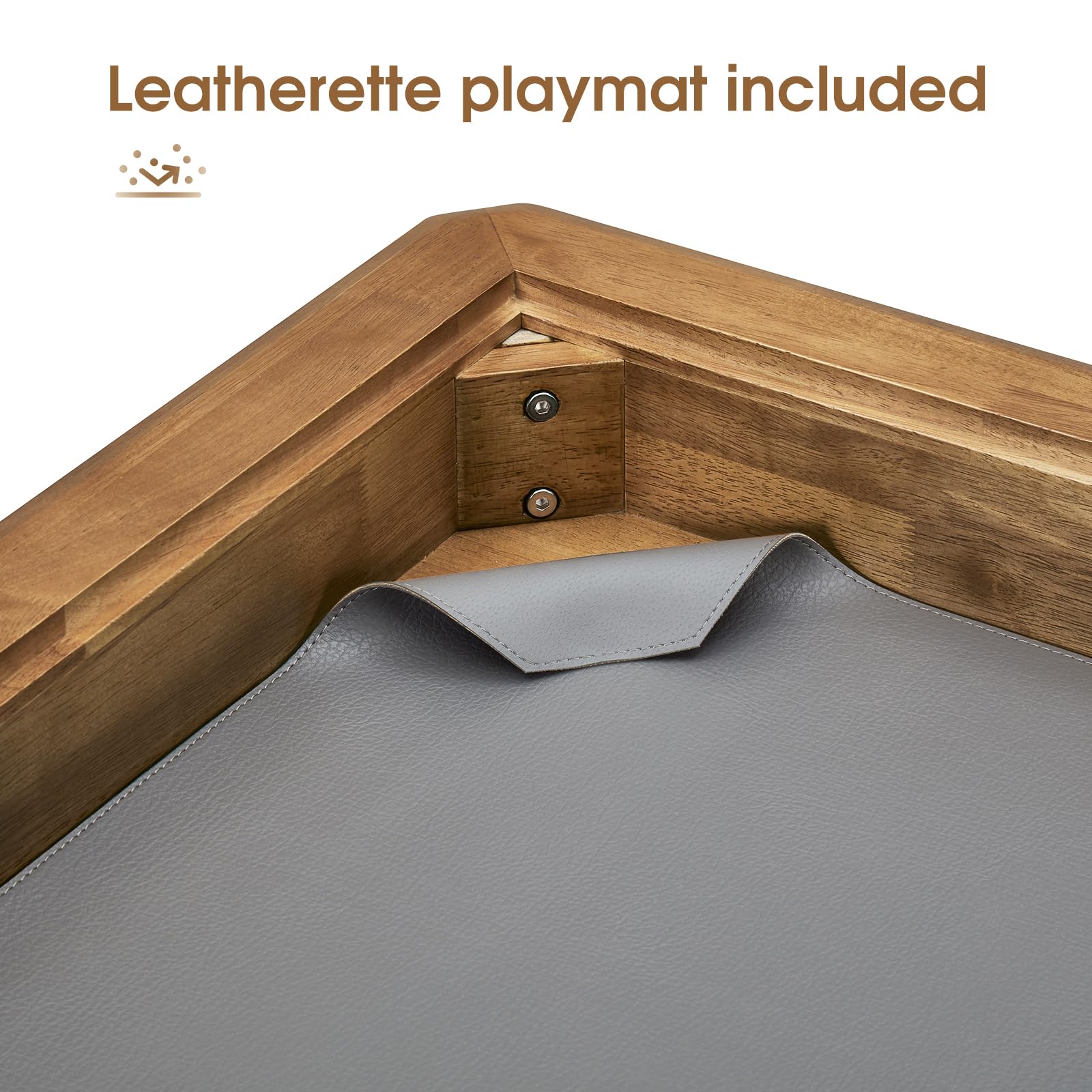 Board Game Table with Removable Table Top, Seats 4 to 6 Players with 57in x 33in Play Area, Includes Play Mat, Detachable Cup Holders and Dice Trays, Minimal Assembly Required