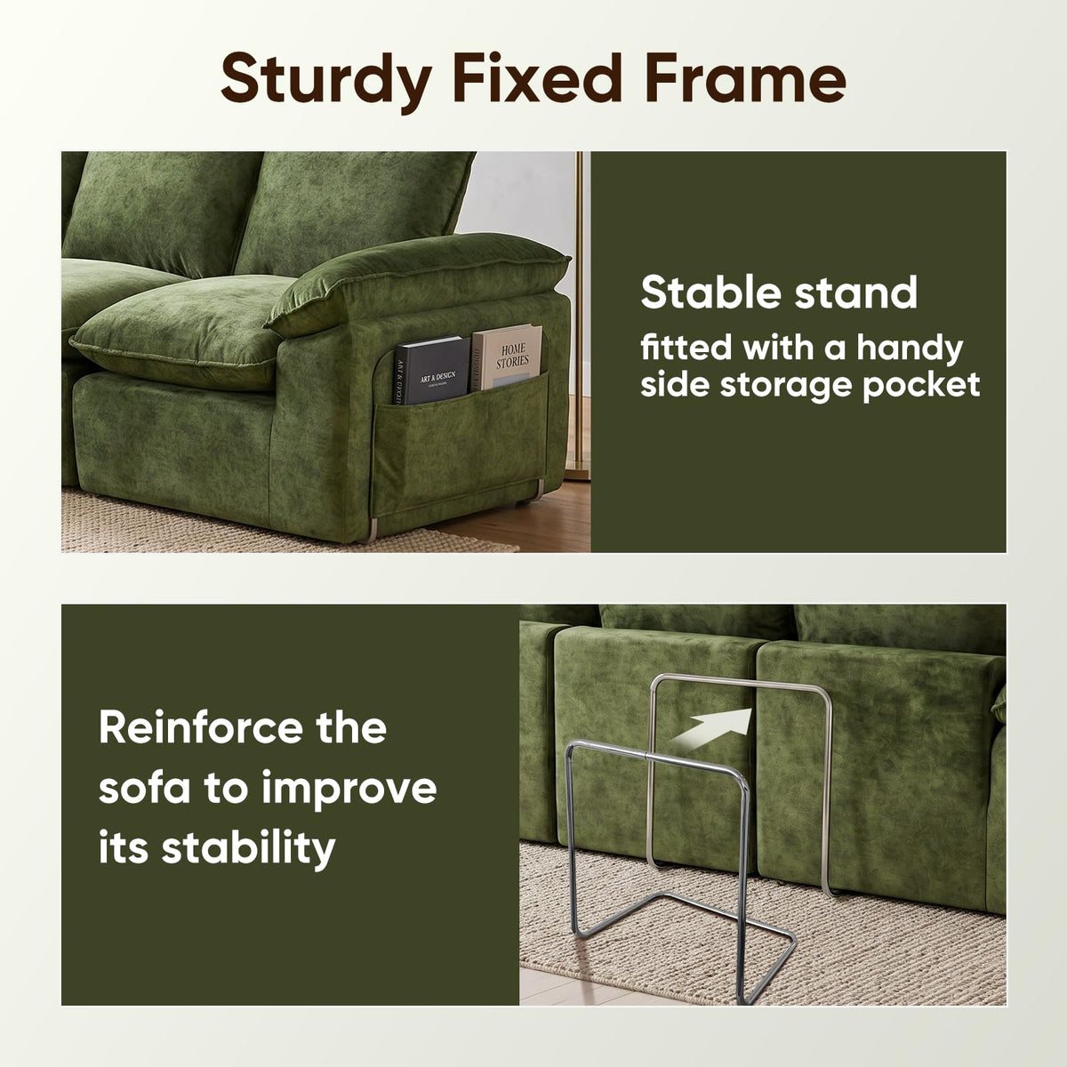 L-Shaped Modular Sectional Sofa