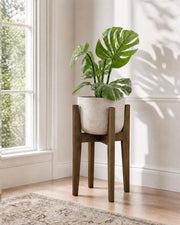 Bamworld Adjustable Plant Stand Indoor Bamboo Plant Stand Brown