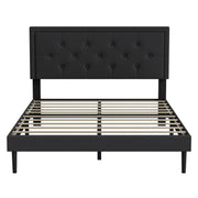 Full Size Velvet Upholstered Platform Bed Frame