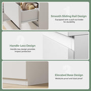 Orgobysol White 7 Drawer Dresser for Bedroom,Modern Wood Chest of Drawers,Closet Clothes Storage Organizer with Deep Drawers for Living Room Hallway Entryway,Nursery (15.3" D x 47.2" W x 32.3" H)