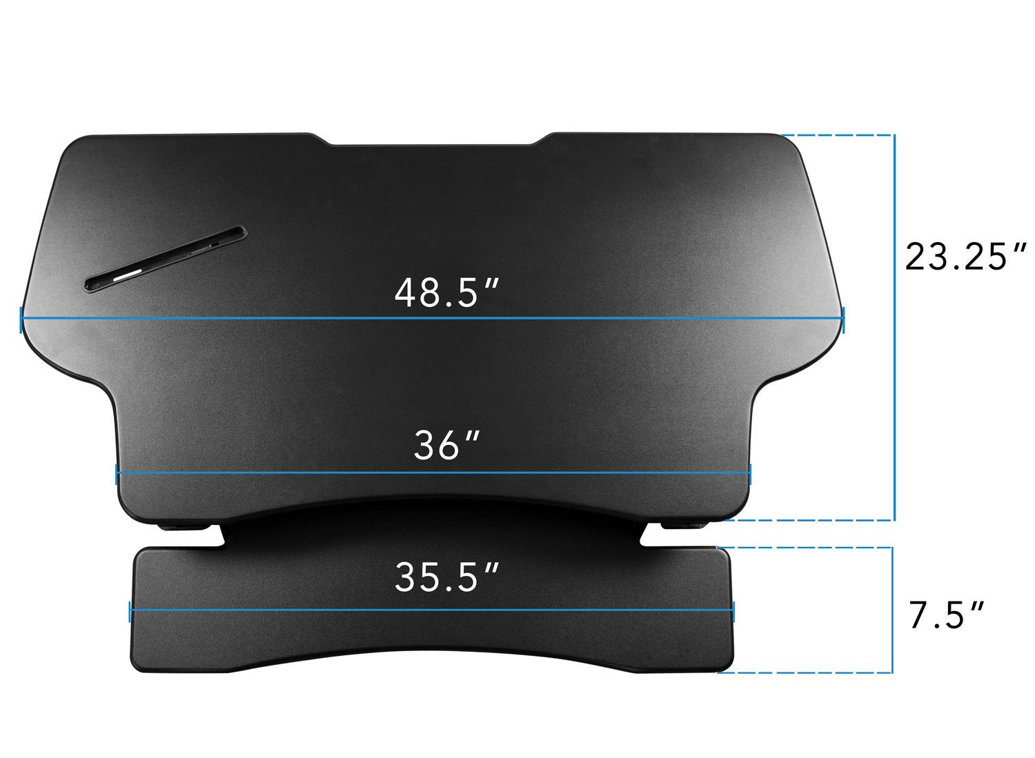 Electric Standing Desk Converter – Dual Monitor, 48.5"