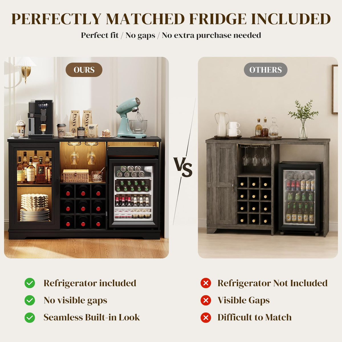 Bar Cabinet with Wine Fridge