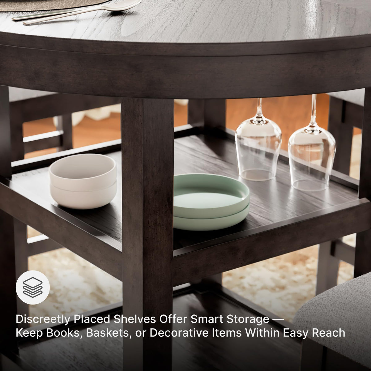 Signature Design by Ashley Round Counter Height Dining Set for 4