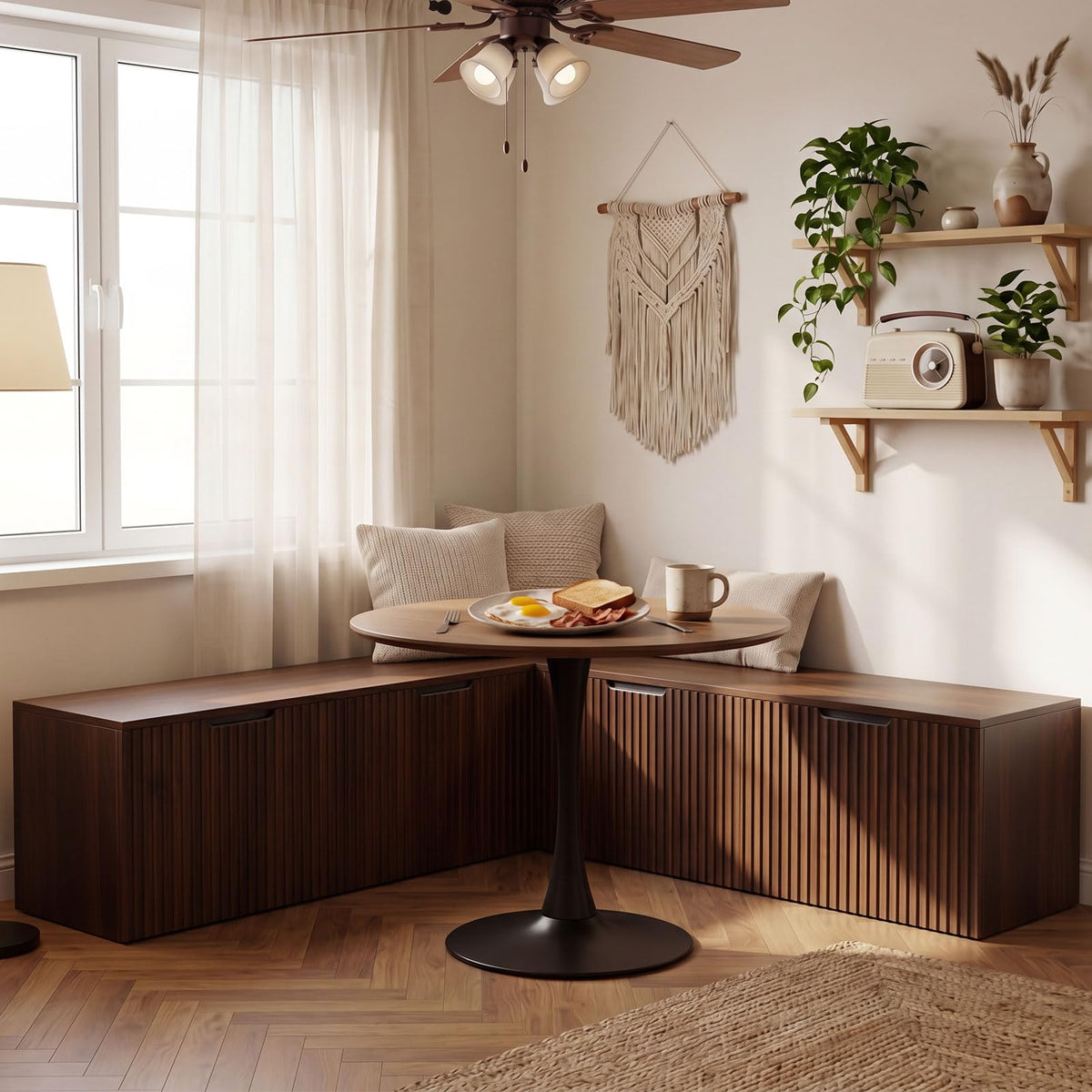 Modular Corner Storage Bench Set