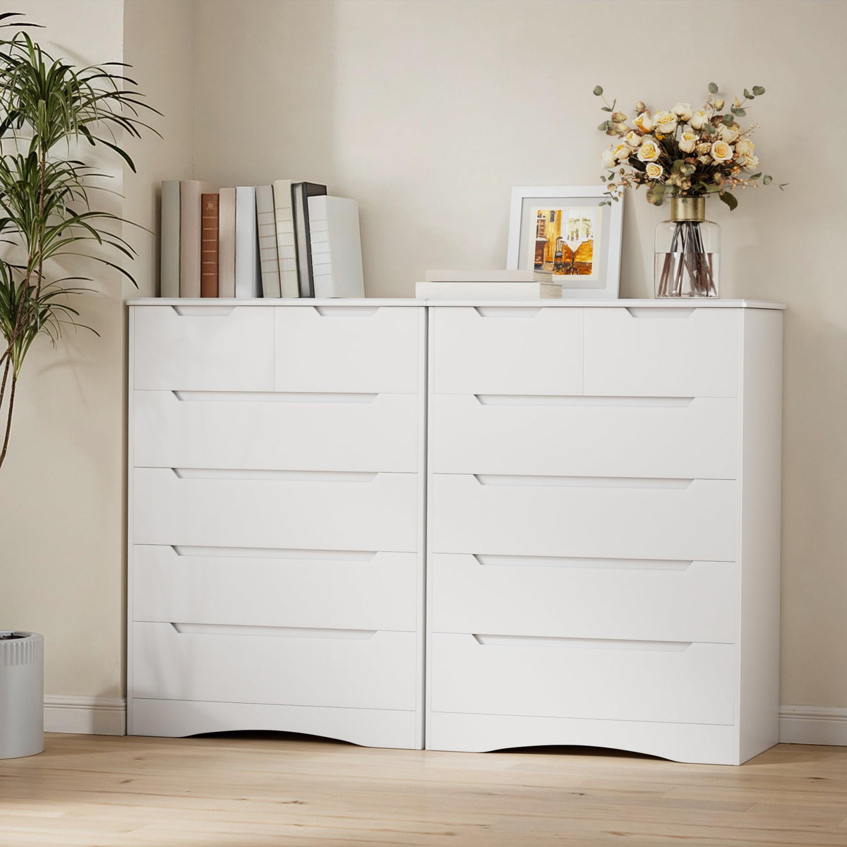 White 6-Drawer Dresser
