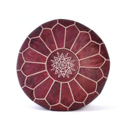 Moroccan Leather Pouf Ottoman