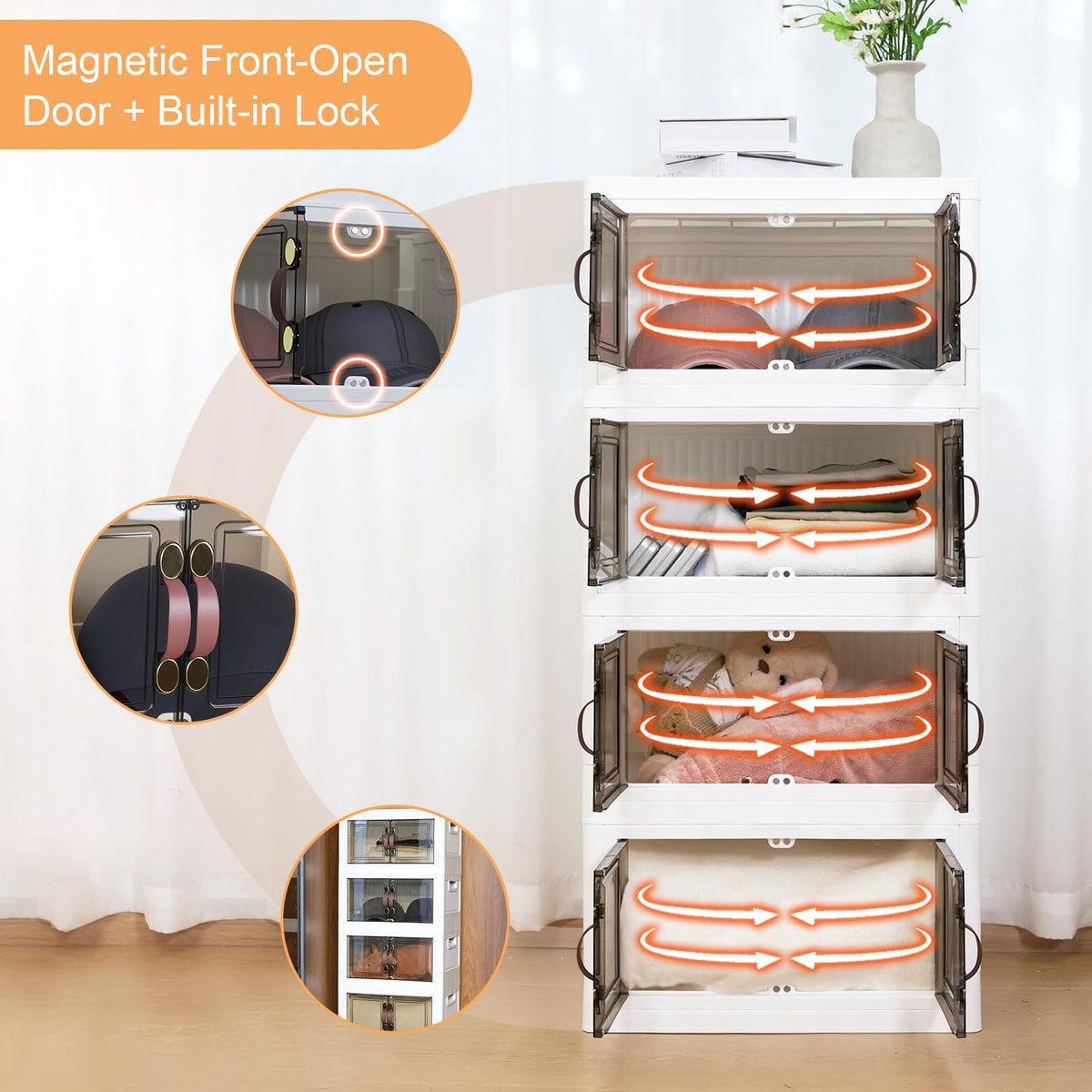 Stackable Folding Storage Cabinet