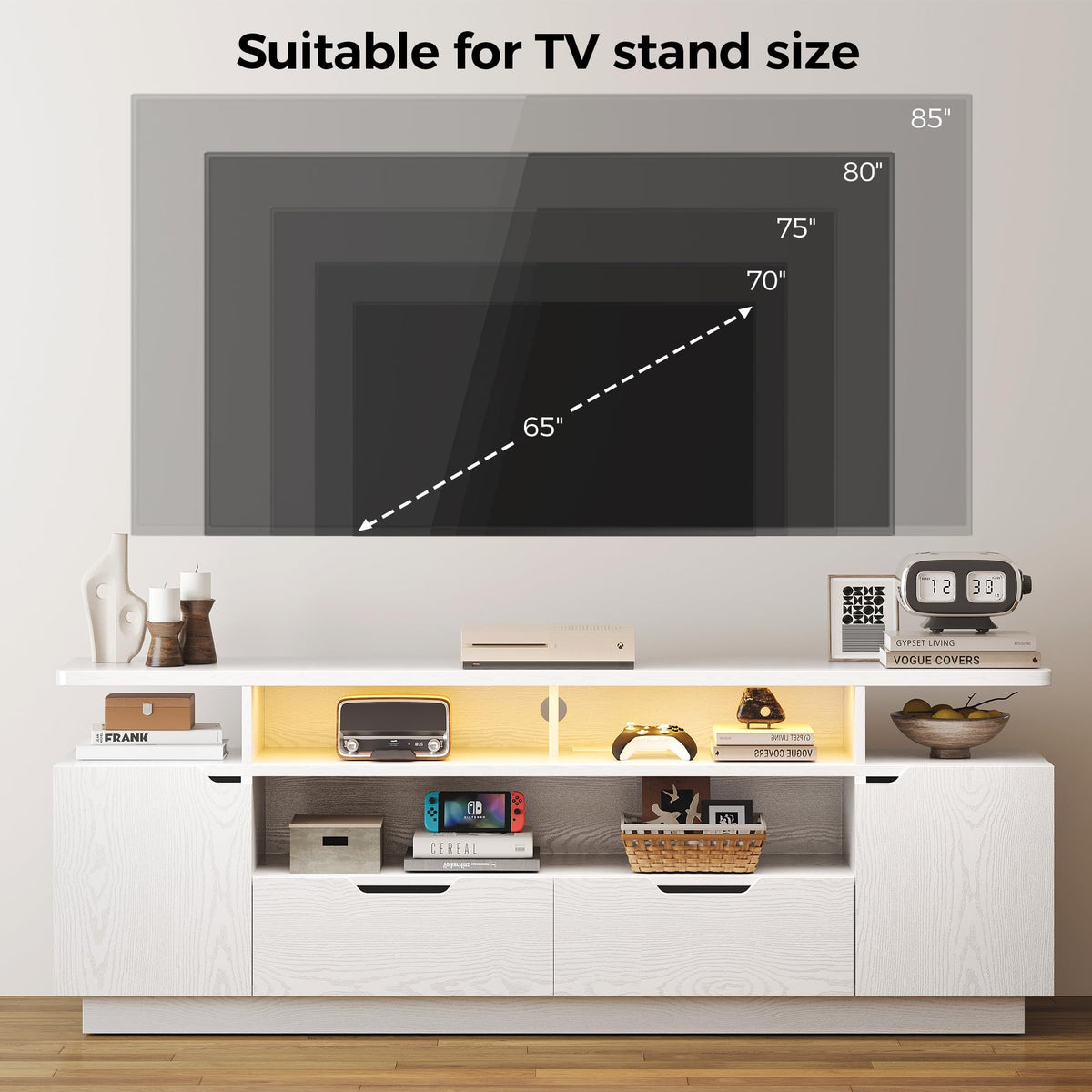 LED TV Stand with Storage