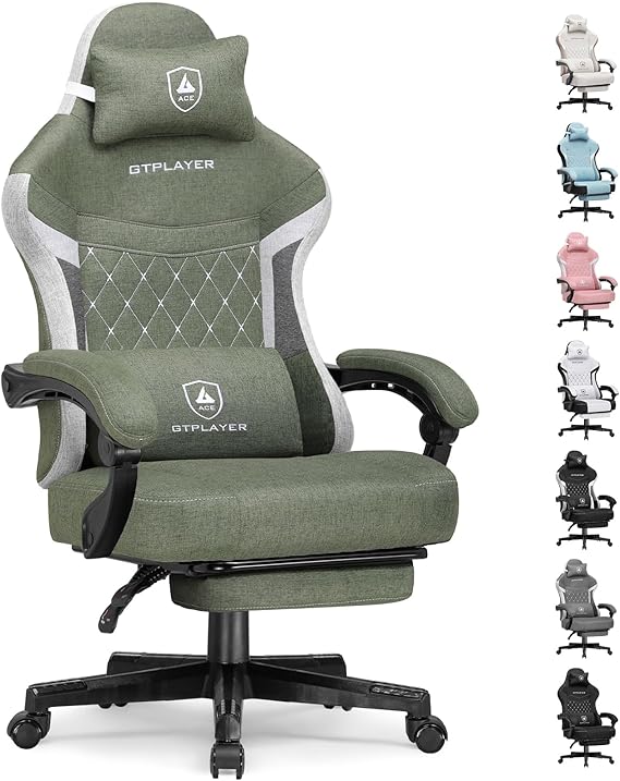 Fabric Gaming & Office Chair with Pocket Spring Cushion