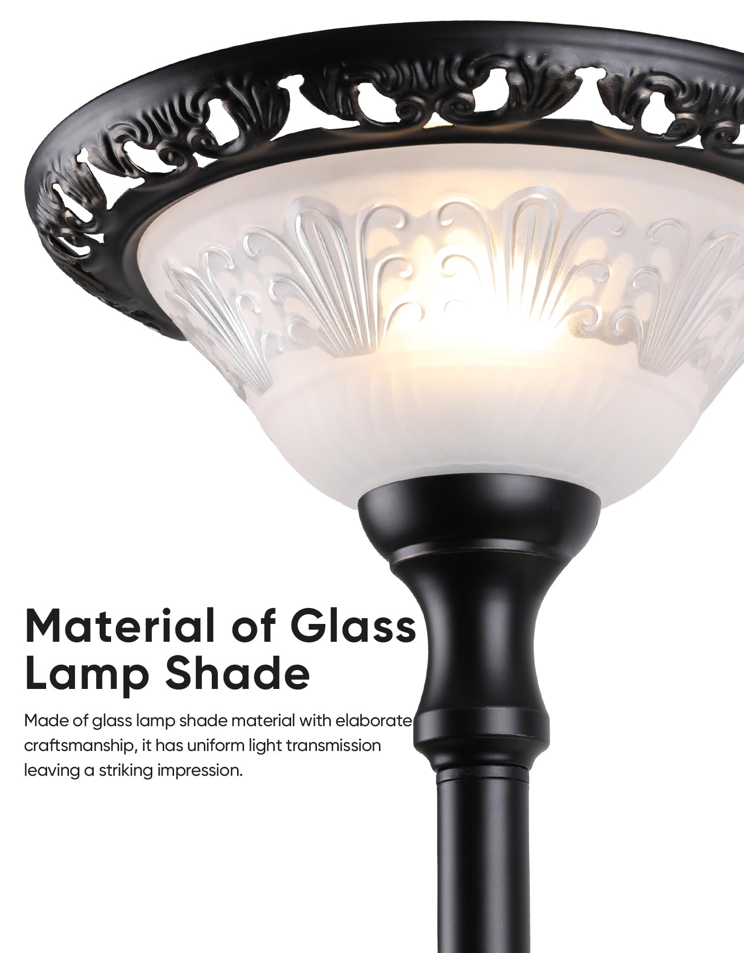 Victorian Dual-Head Floor Lamp with Reading Light