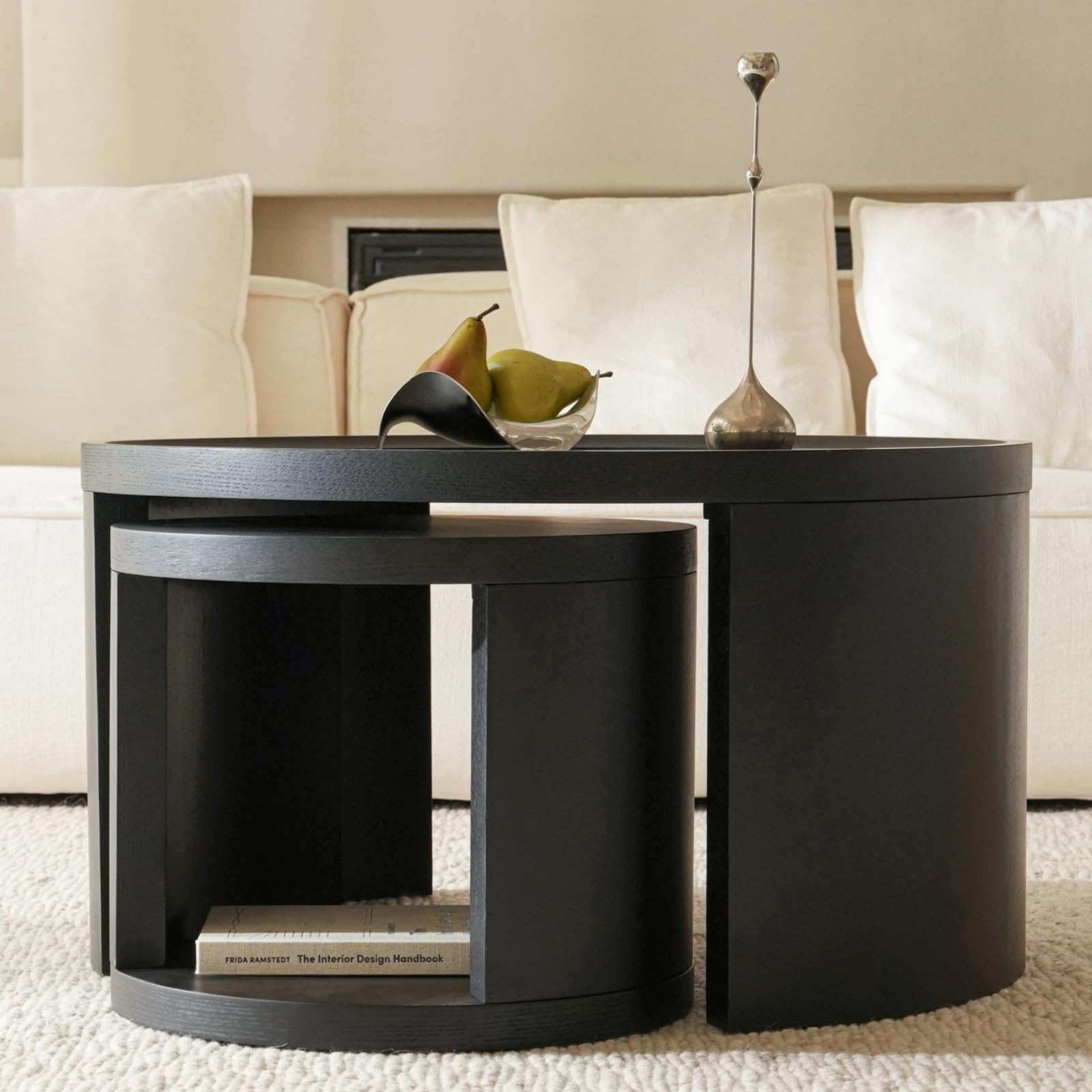 Round Nesting Coffee Table Set of 2