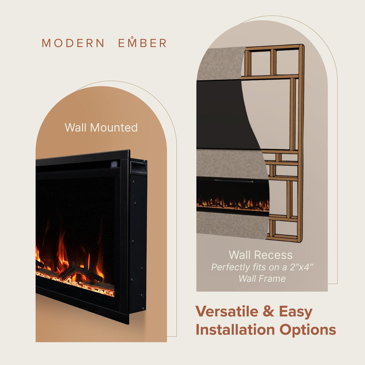 Slim Smart Linear Electric Fireplace