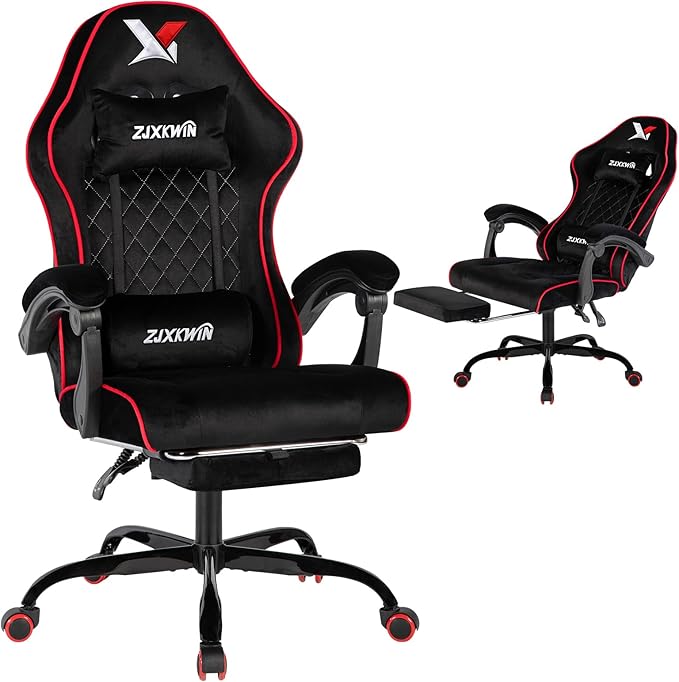 Ergonomic High-Back Gaming Chair with Footrest & Lumbar Support