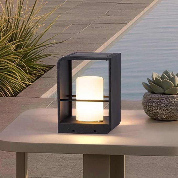 Solar Outdoor Floor Lamp with Remote Control