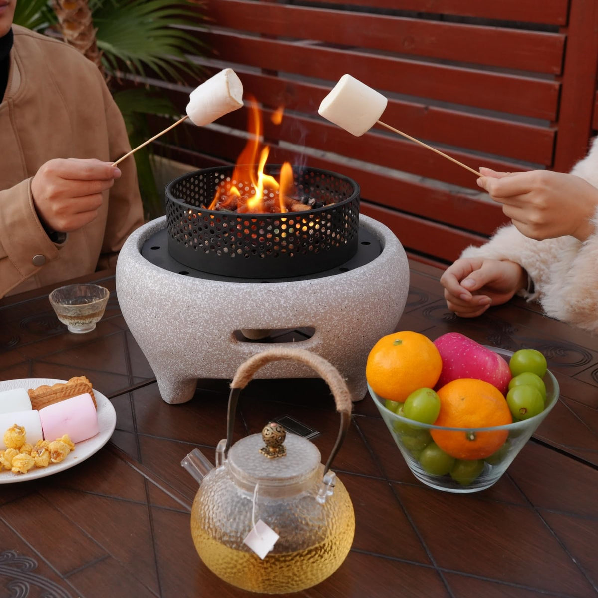 Fengblaze Tabletop Fire Pit Outdoor Safer Burning Mini Fireplace 11.81"