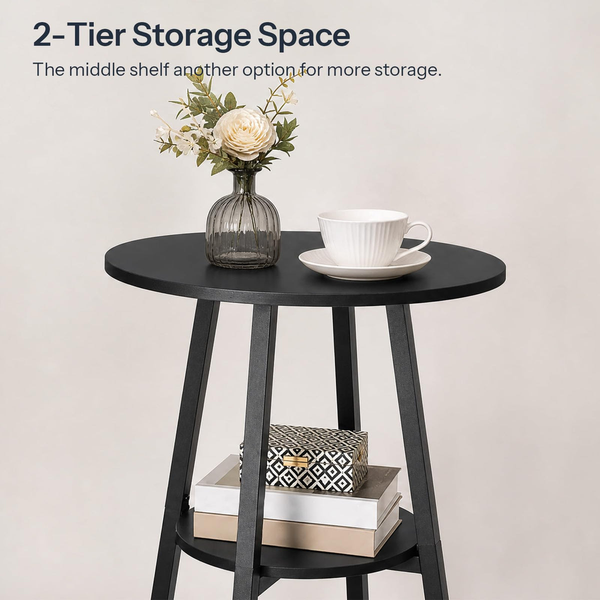 Round Bar Table and Stools Set
