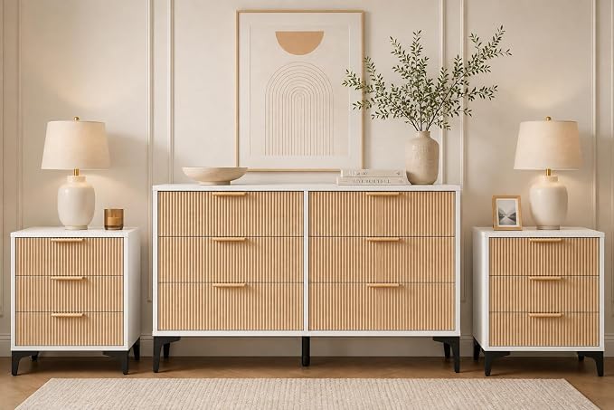 3-Piece Fluted Bedroom Set