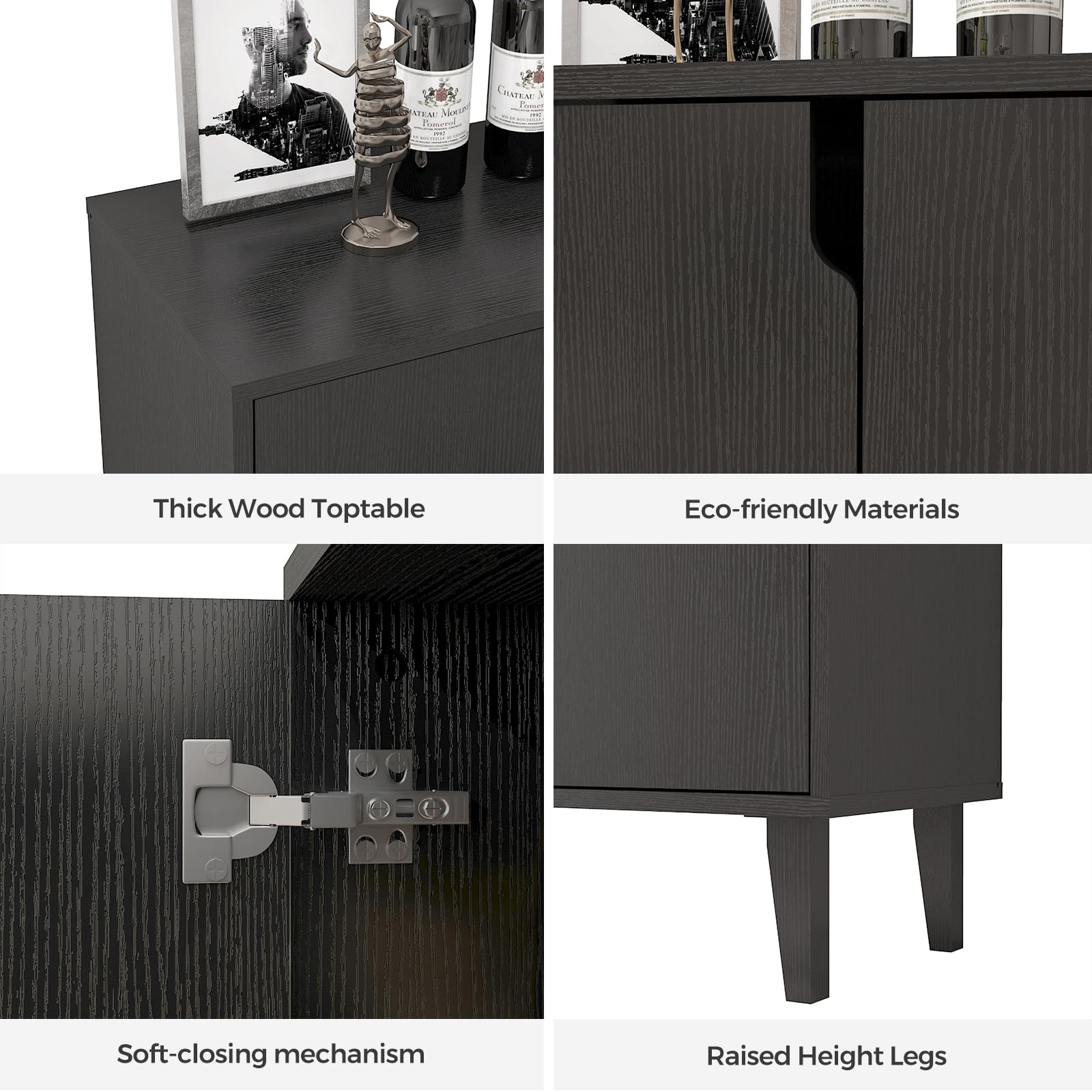 2-Door Storage Cabinet with Soft-Close Doors