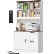 White File Cabinet Bookcase