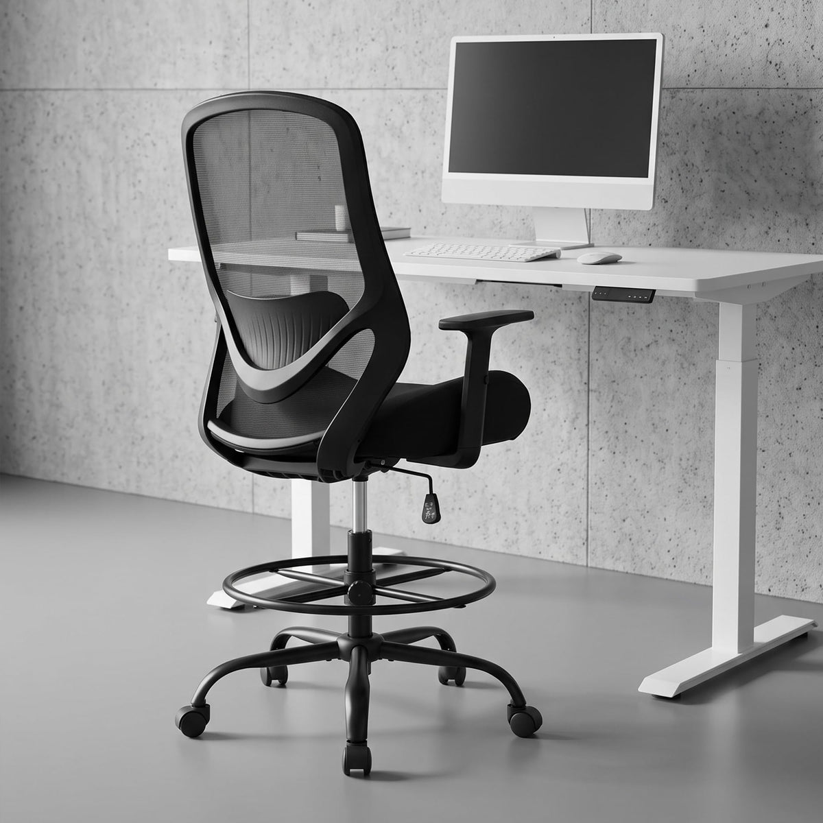 Big and Tall Drafting Chair, 400lbs Heavy Duty Chair for Standing Desk