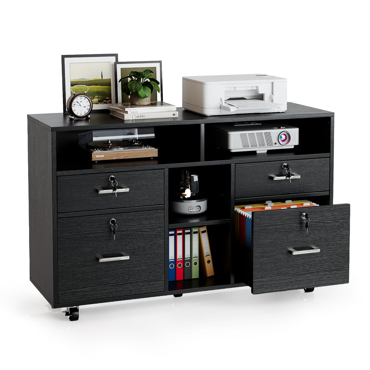 4-Drawer Mobile File Cabinet