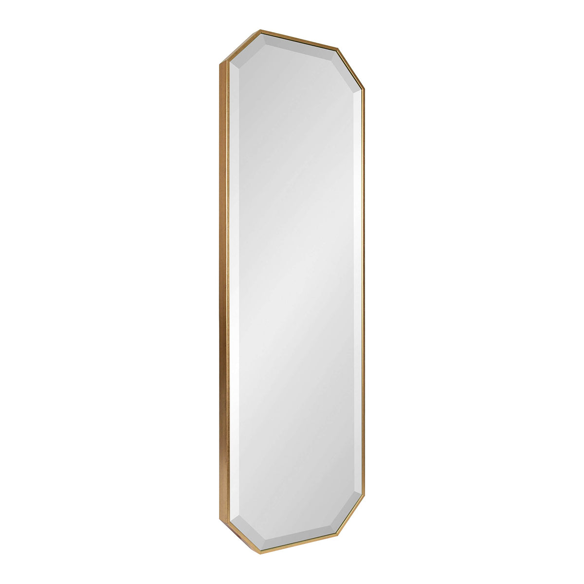Gold Octagon Full-Length Wall Mirror, 16.75 x 48.75 In