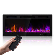 Wall-Mount Electric Fireplace with Heater