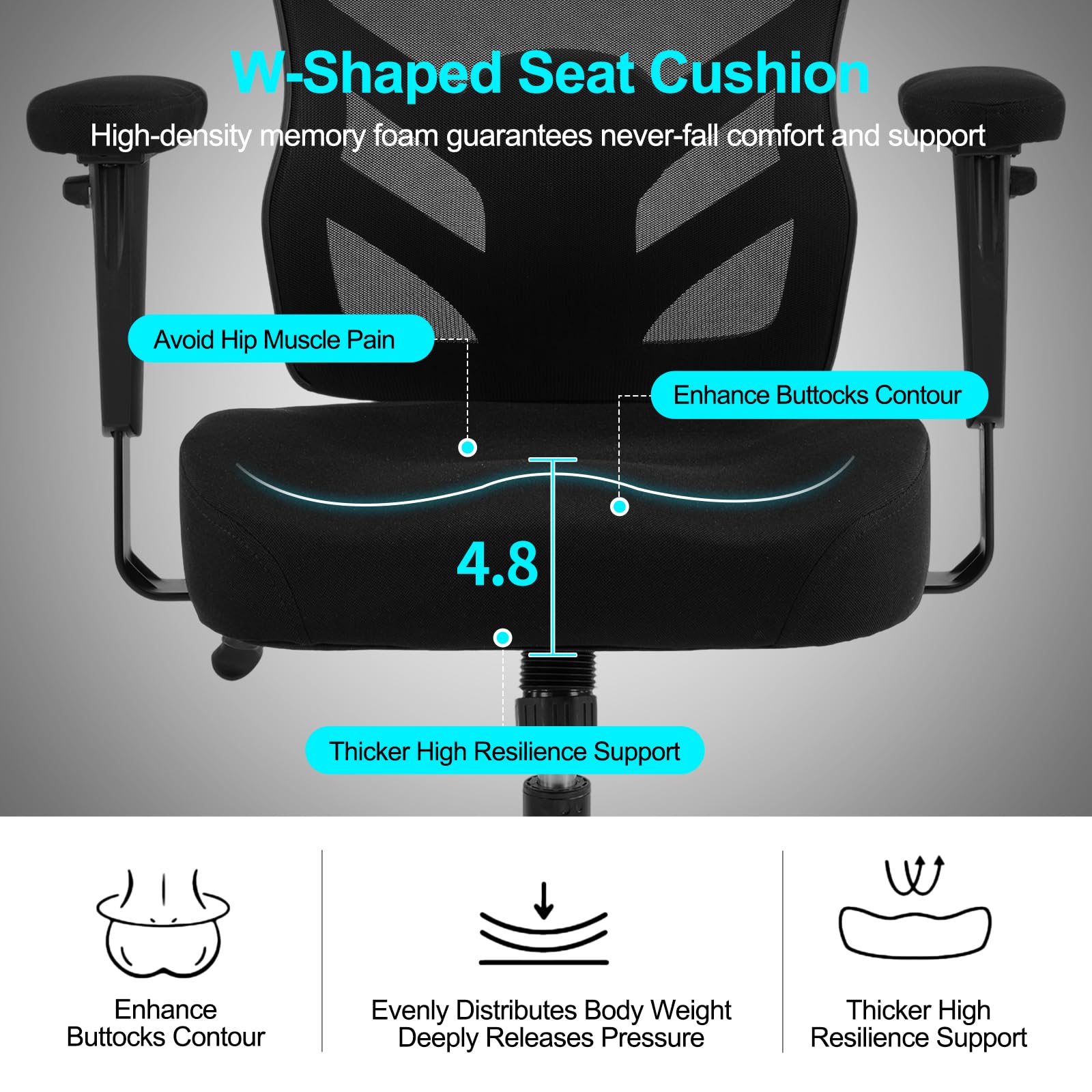 Ergonomic Mesh Office Chair with Lumbar Support