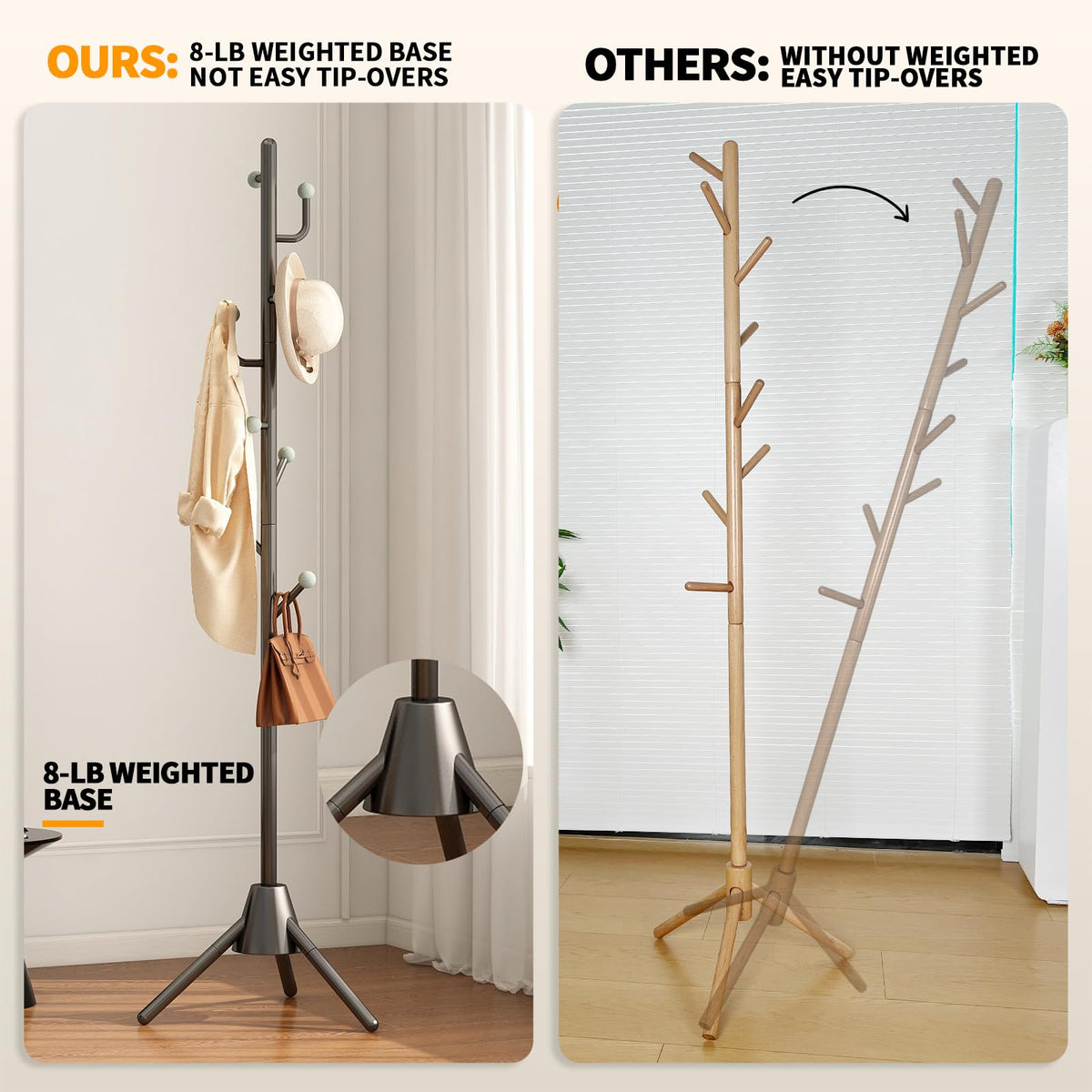 Adjustable Metal Coat Rack