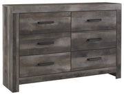 Wynnlow Rustic 6-Drawer Dresser – Weathered Gray