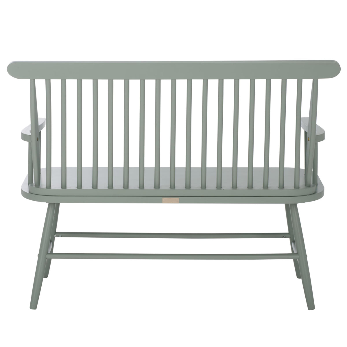 Sage Green Wood Spindle Back Bench