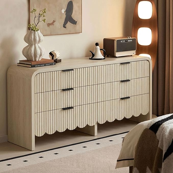 6-Drawer Dresser with Gold Handles