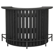 Black Curved Bar Table