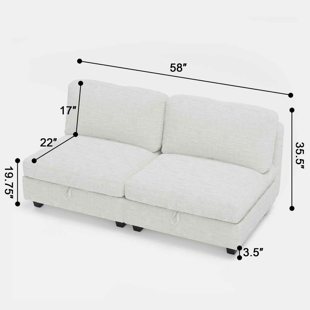 ERYE Comfy Chenille Upholstered Reversible Storage Chaise Lounge Indoor for Living Room Bedroom,Modern Single Chaise Lounge Leisure Recliner Sofa Daybed with Seat Storage