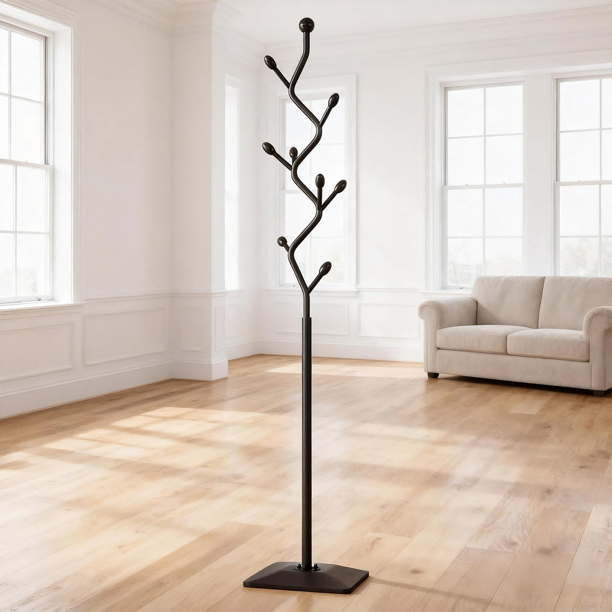 Metal Coat Rack with 8 Hooks